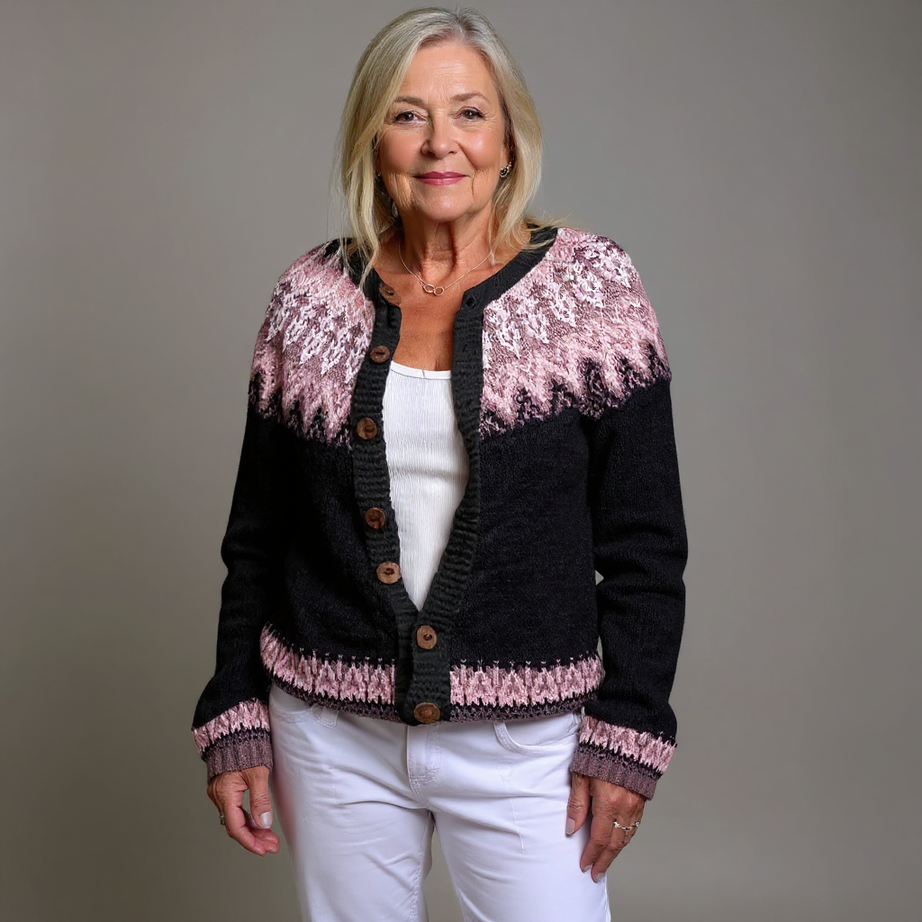 Anja | Nordic-Pattern Button Cardigan