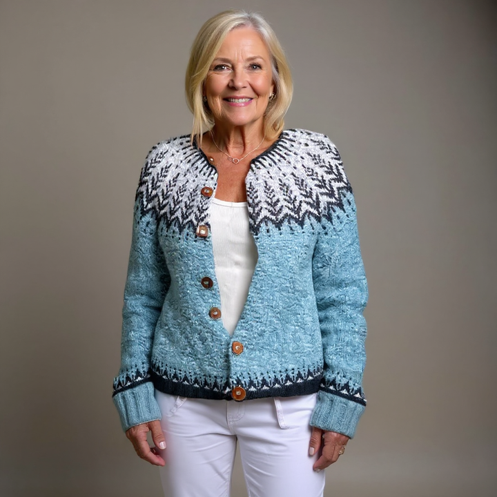 Sonja | Nordic-Patterned Cardigan