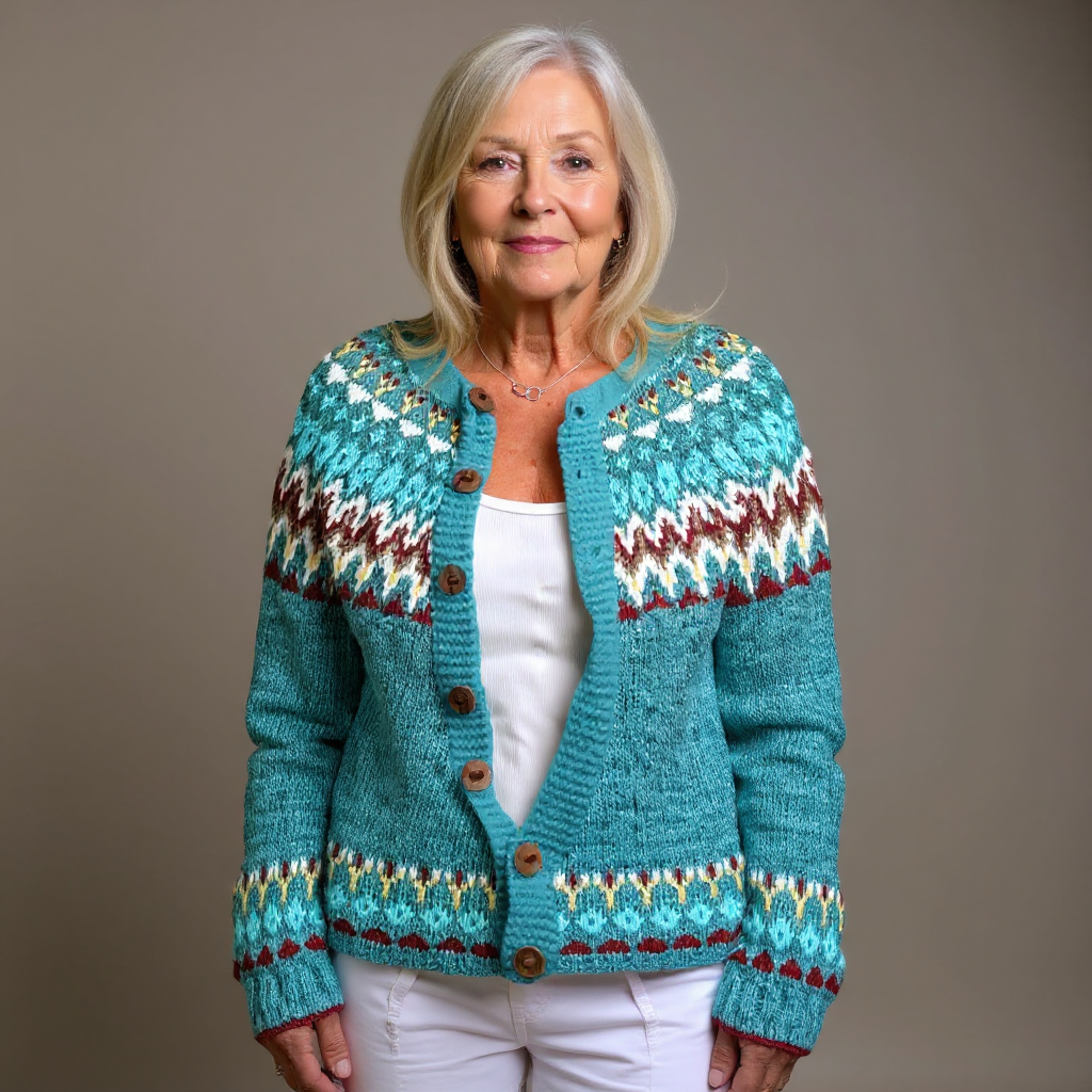 Liv | Nordic Patterned Knit Cardigan