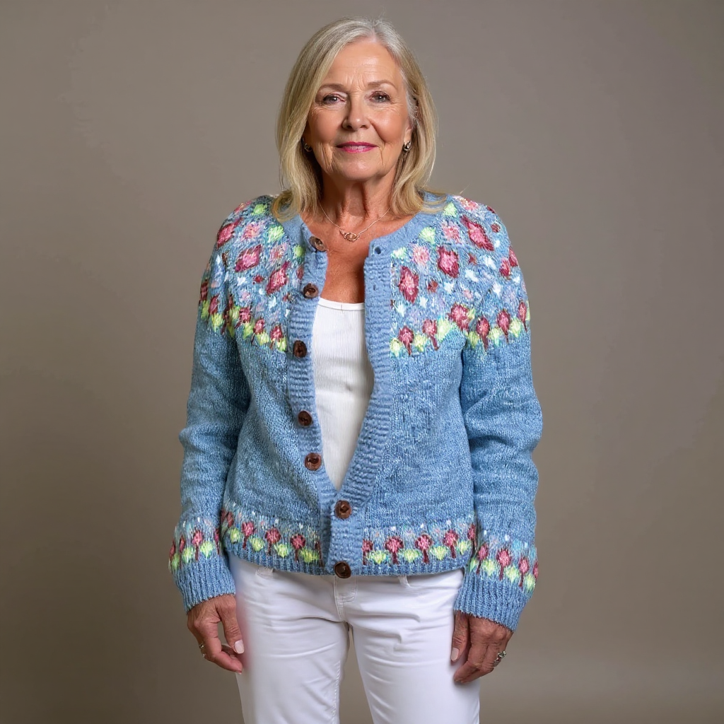 Meryl | Floral Nordic Cardigan
