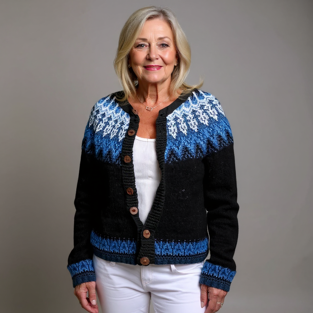 Lois | Nordic Pattern Button Cardigan