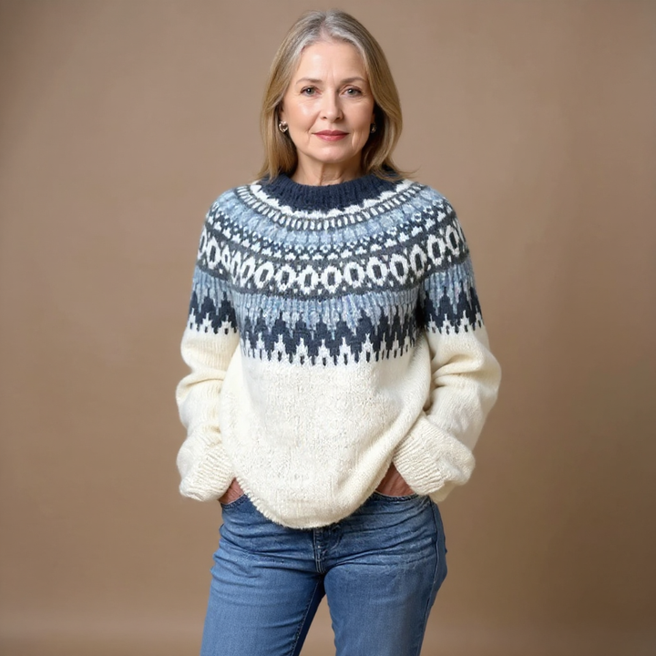 Selene | Nordic Patterned Knit Sweater