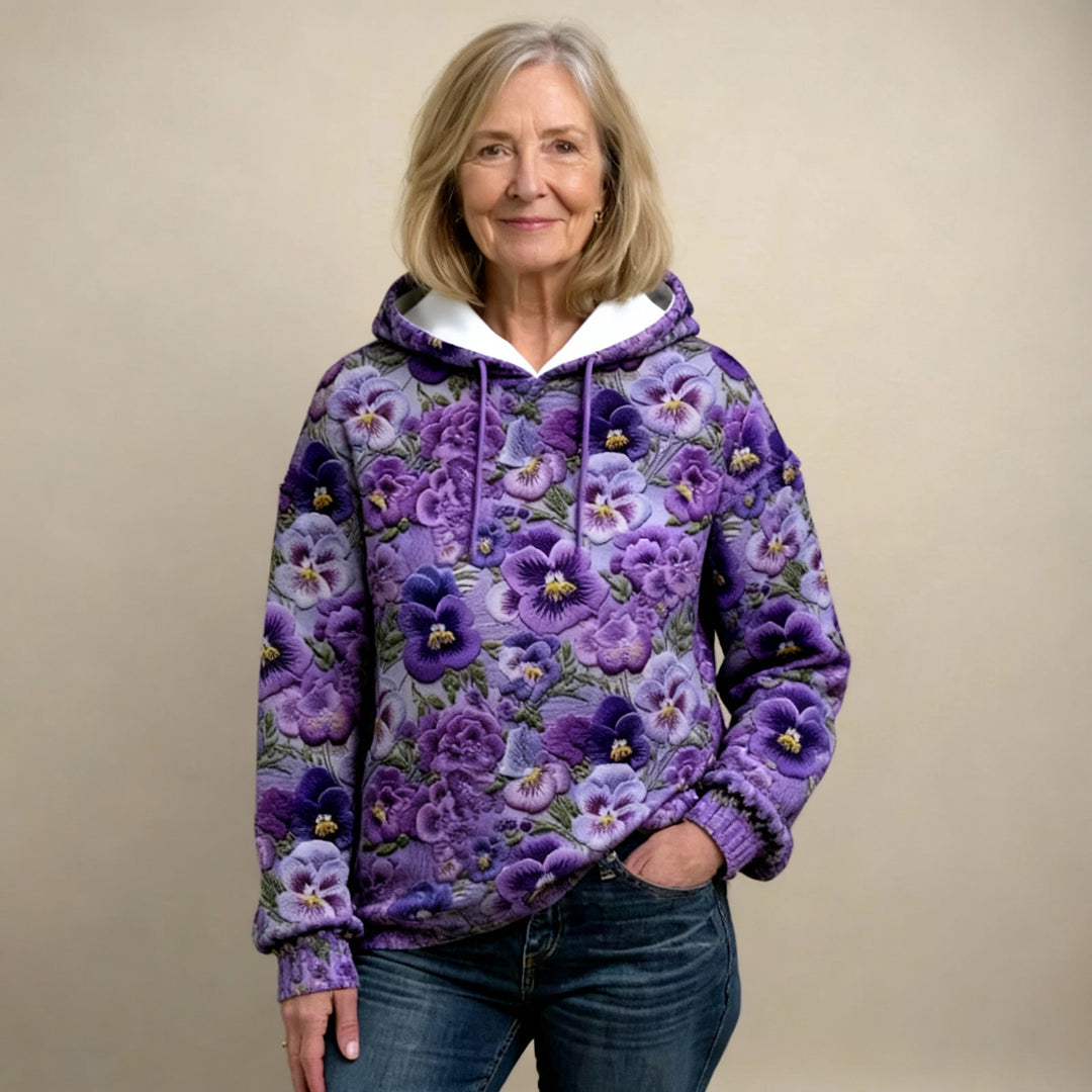 Lois | Blossom-Print Hoodie