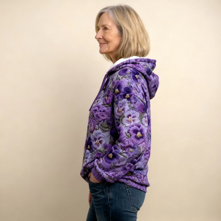 Lois | Blossom-Print Hoodie