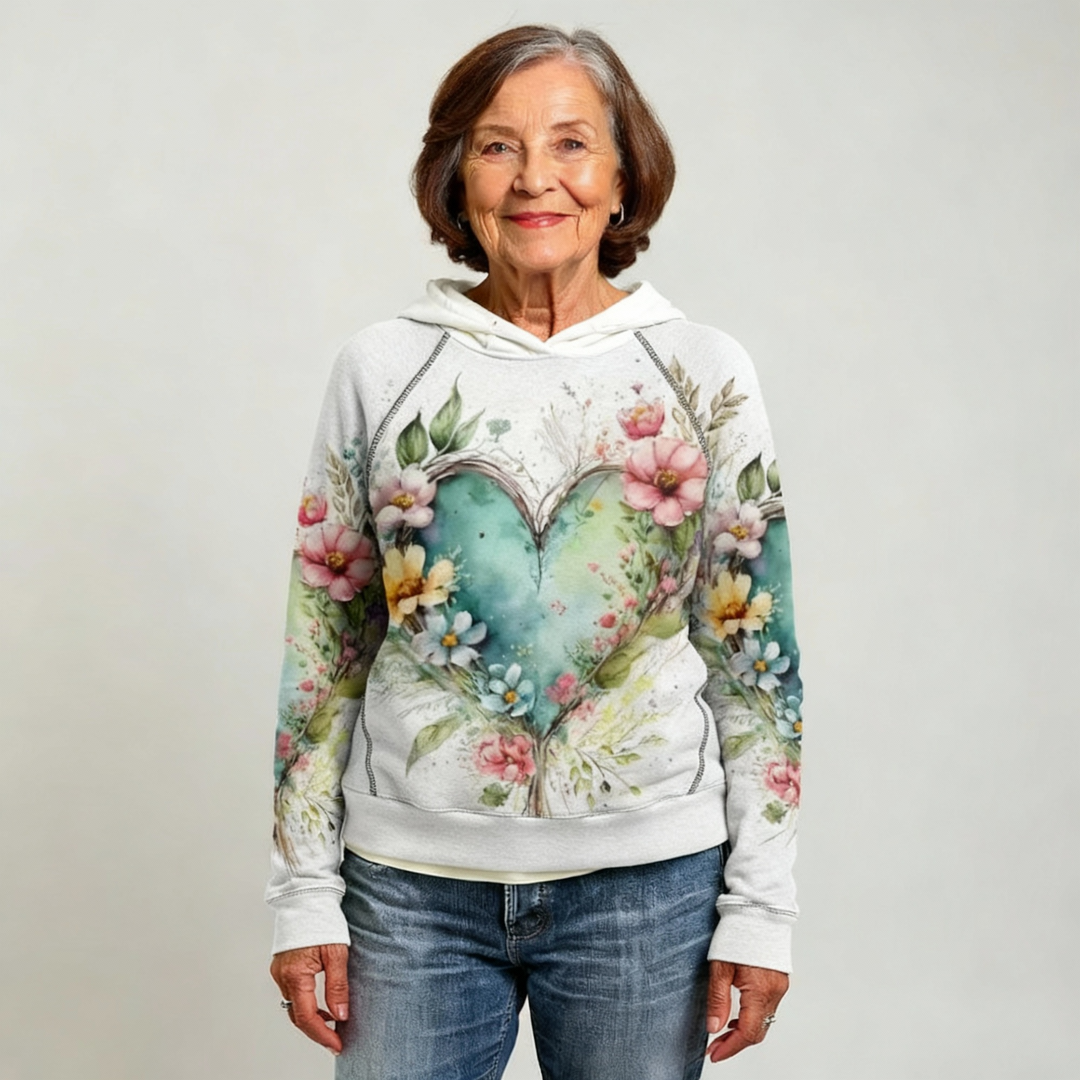 Phoebe | Relaxed Floral Hoodie