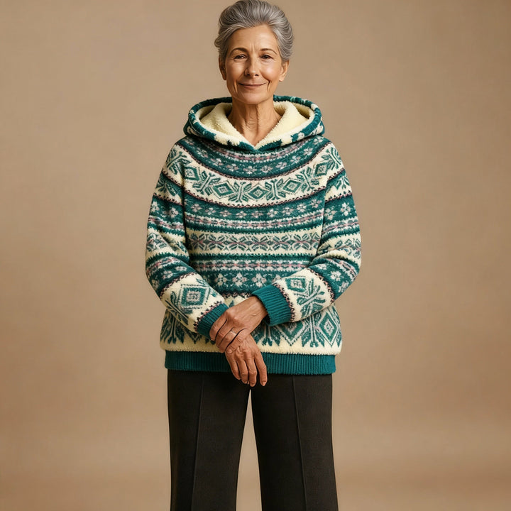 Edwina | Cosy Patterned Hoodie