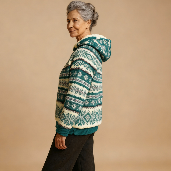 Edwina | Cosy Patterned Hoodie