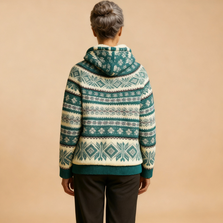 Edwina | Cosy Patterned Hoodie