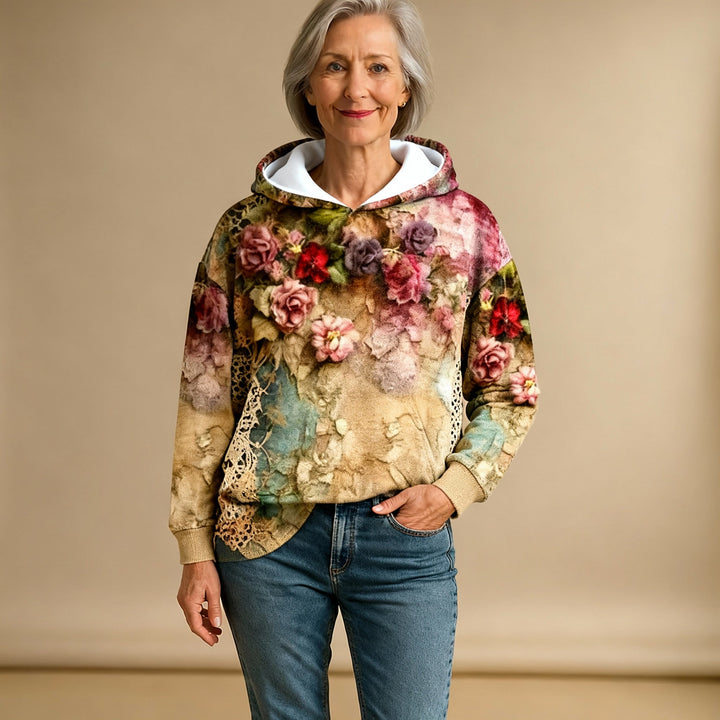Carys | Relaxed Floral Hoodie