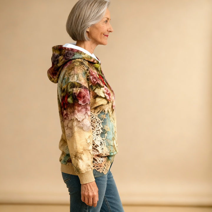 Carys | Relaxed Floral Hoodie