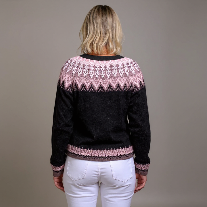 Anja | Nordic-Pattern Button Cardigan