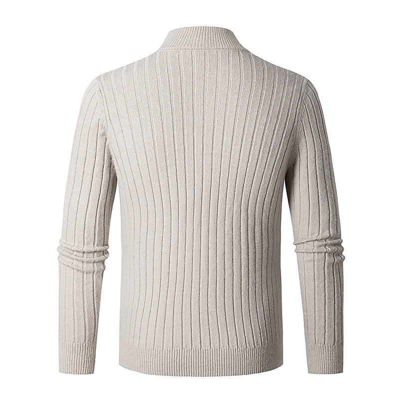 Elliot | Ribbed Quarter-Zip Sweater