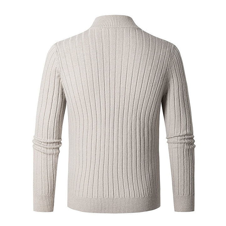 Elliot | Ribbed Quarter-Zip Sweater