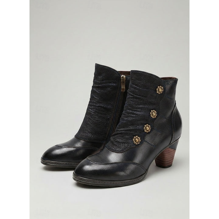 Rosabel | Ruched Block-Heel Ankle Boots