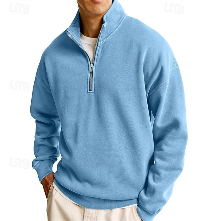 Foster | Quarter-Zip Stand Collar Sweatshirt
