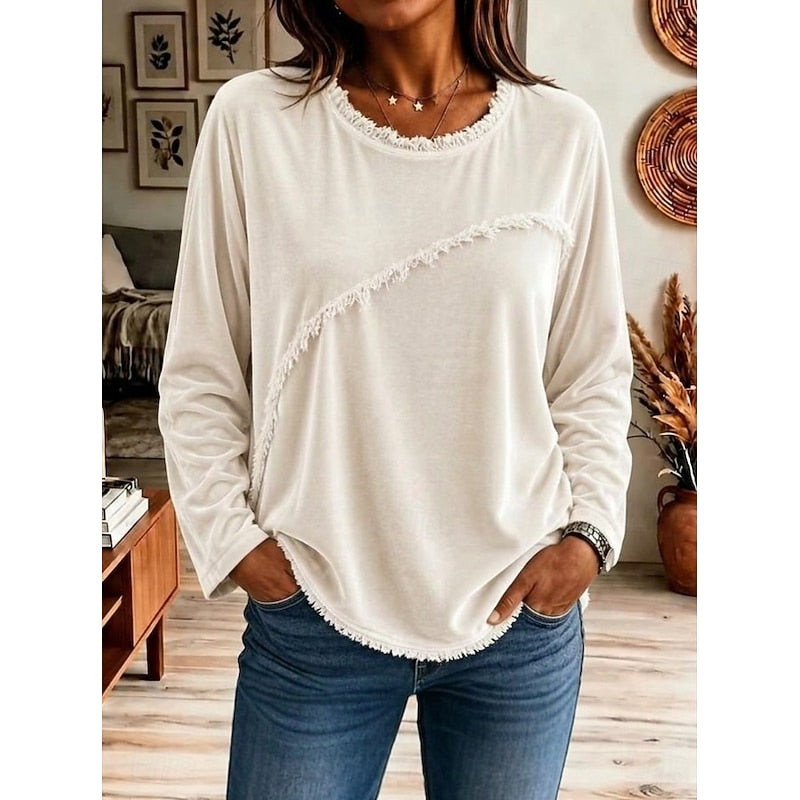 Laurel | Fringe-Trimmed Relaxed Tunic