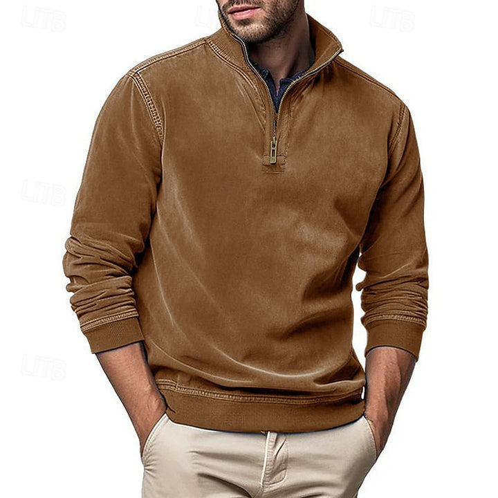 Weston | Washed Quarter-Zip Sweatshirt