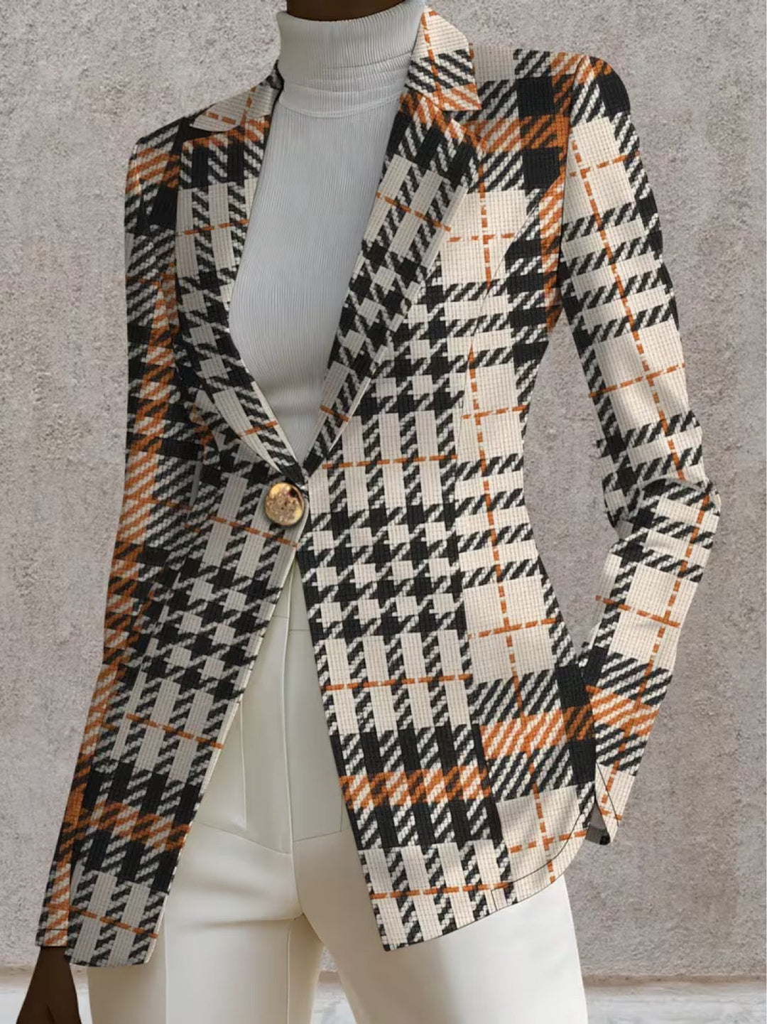 Philippa | Tailored Houndstooth Blazer