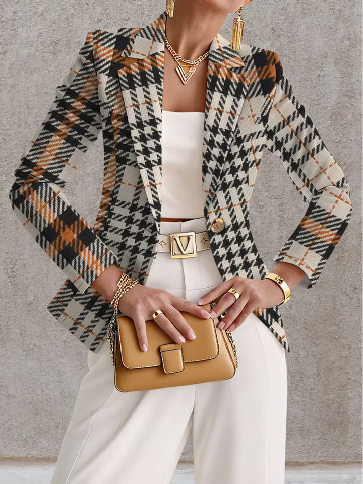 Philippa | Tailored Houndstooth Blazer