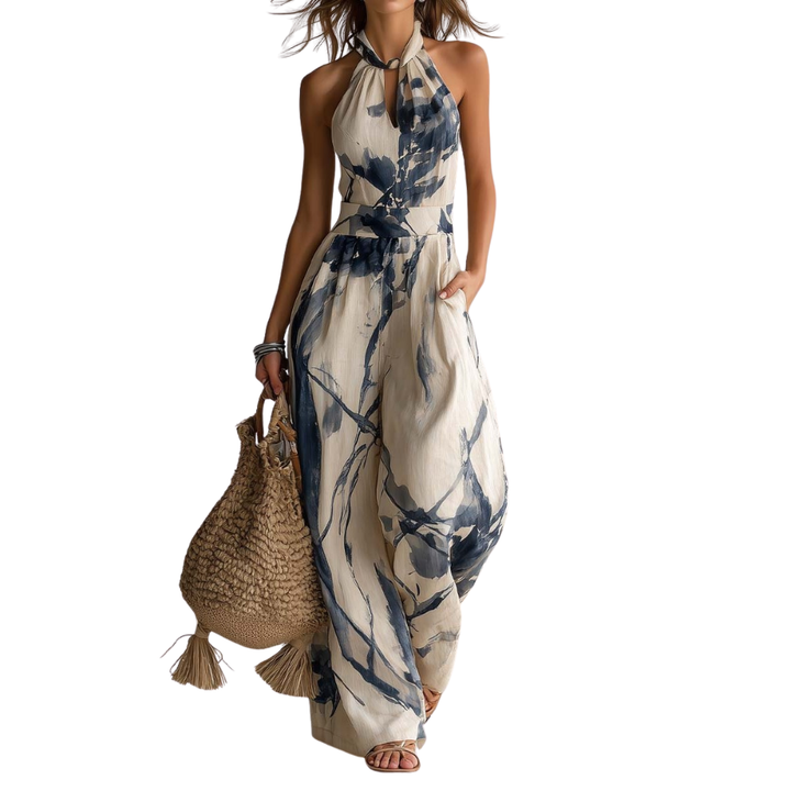 Rosaline | Halterneck Wide-Leg Jumpsuit