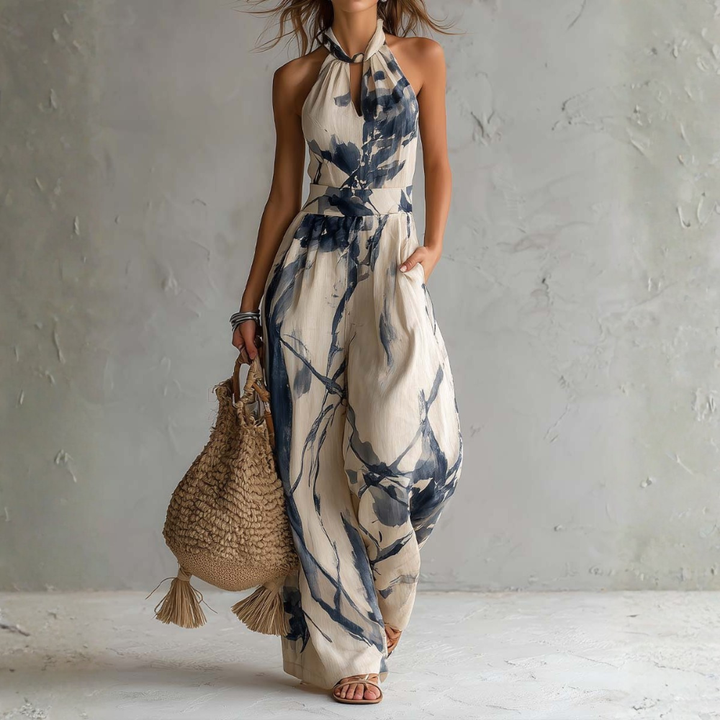 Rosaline | Halterneck Wide-Leg Jumpsuit