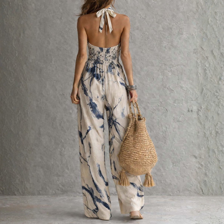 Rosaline | Halterneck Wide-Leg Jumpsuit