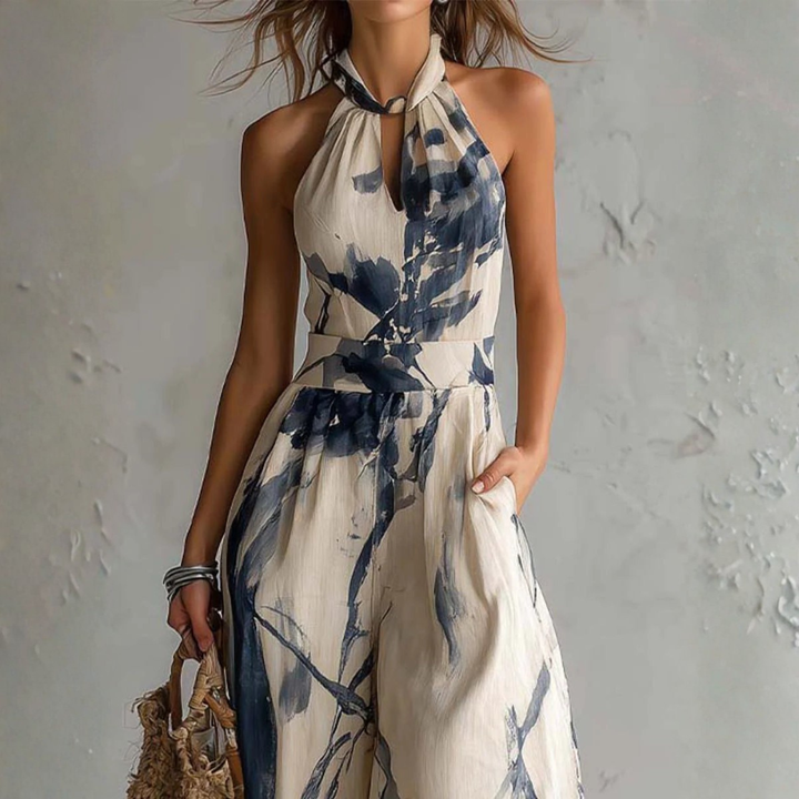 Rosaline | Halterneck Wide-Leg Jumpsuit