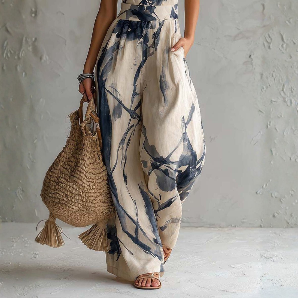 Rosaline | Halterneck Wide-Leg Jumpsuit