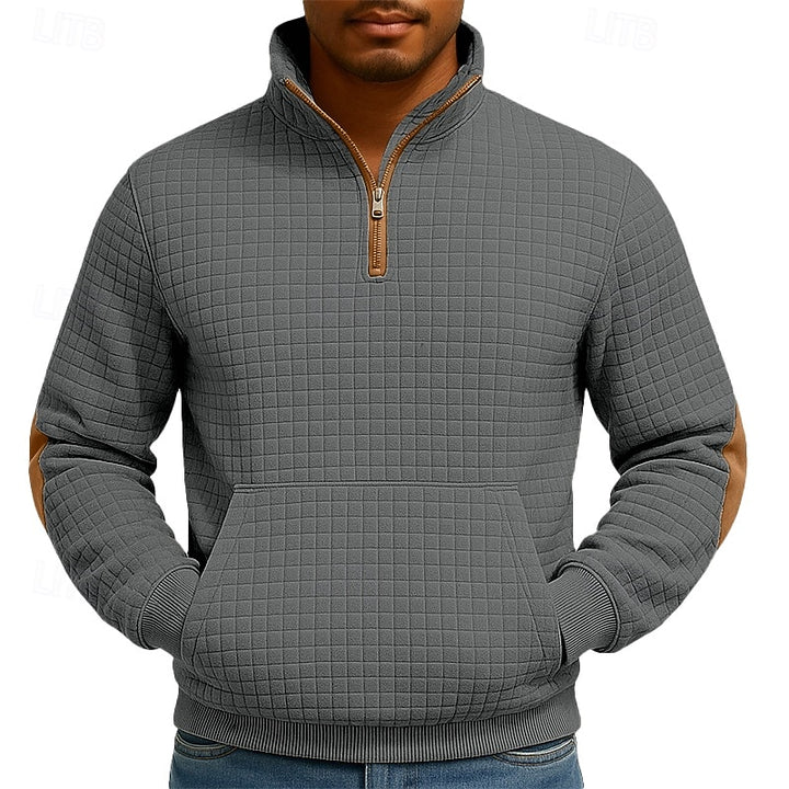 Weston | Textured Quarter-Zip Sweatshirt