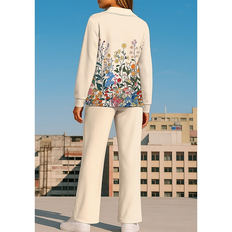 Loretta | Floral Collared Two-Piece Set
