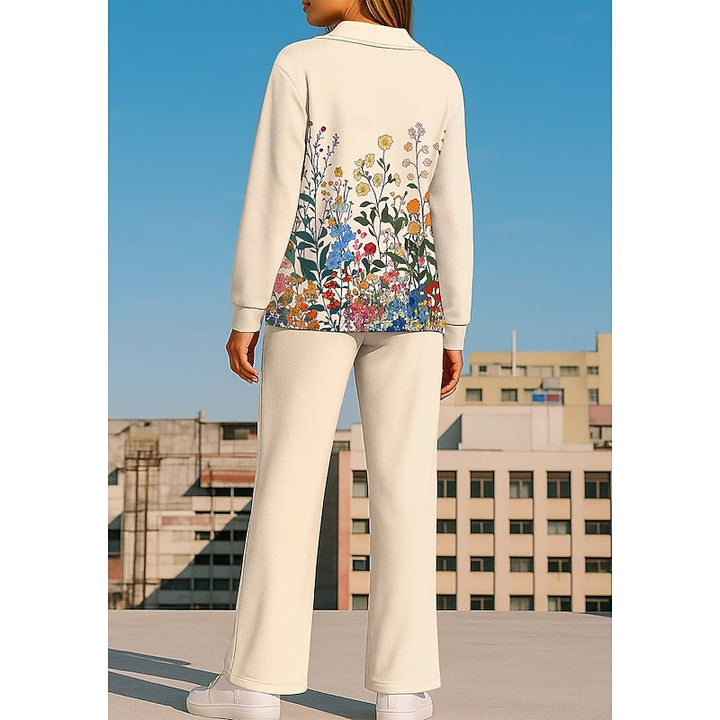 Loretta | Floral Collared Two-Piece Set