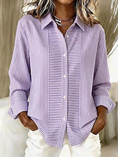 Blanche | Relaxed Striped Button-Front Blouse