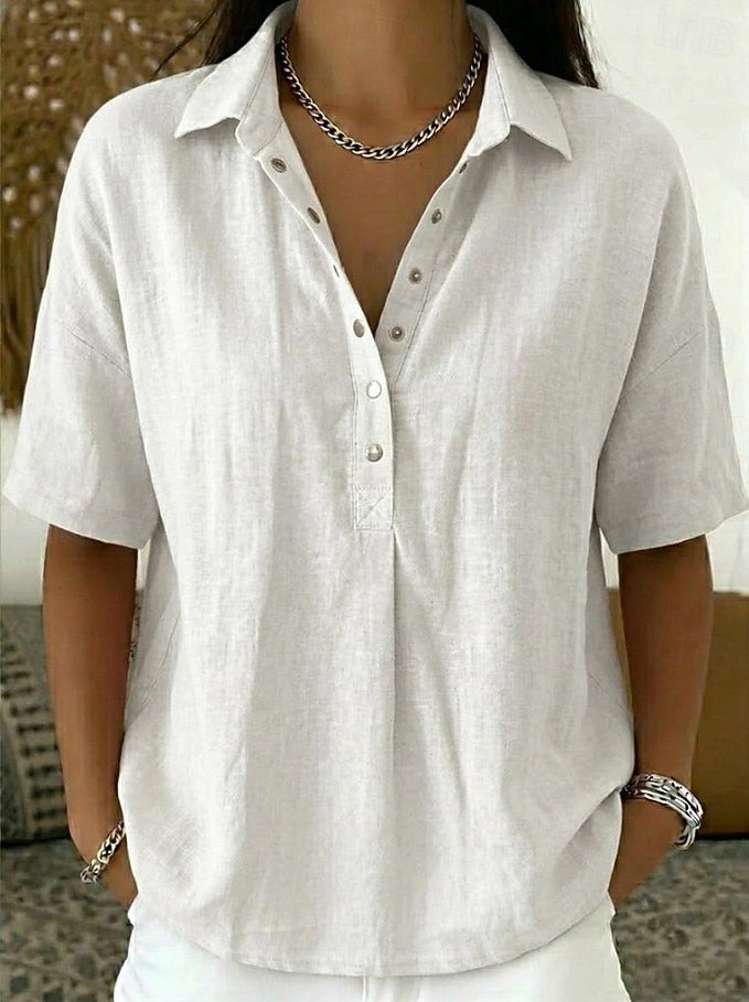 Marlowe | Relaxed Collared Half-Button Shirt