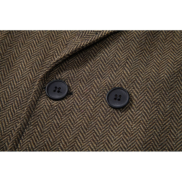 Merrick | Double-Breasted Herringbone Waistcoat