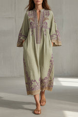 Helen | Embroidered Bohemian Maxi Dress