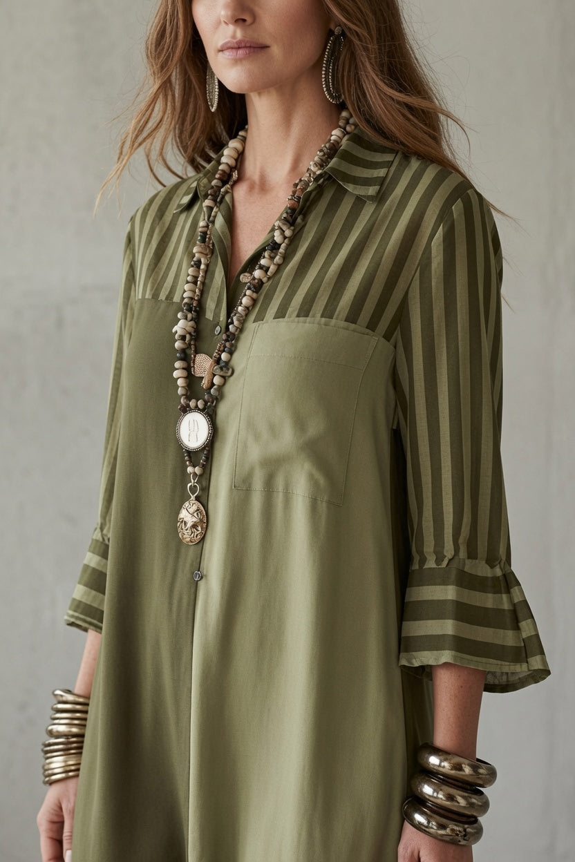 Danica | Panelled Shirt Dress