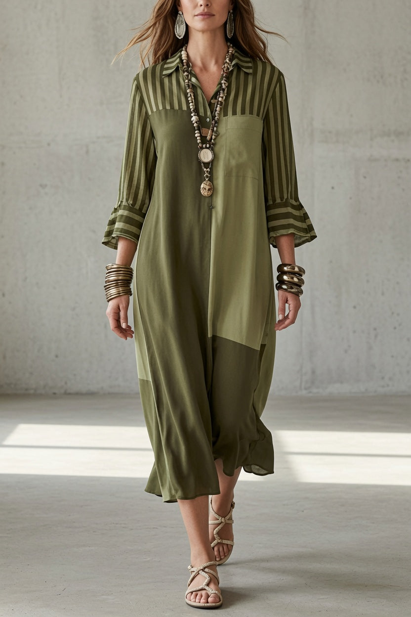 Danica | Panelled Shirt Dress