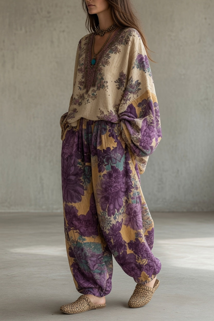 Saskia | Bohemian Floral Two-Piece Set