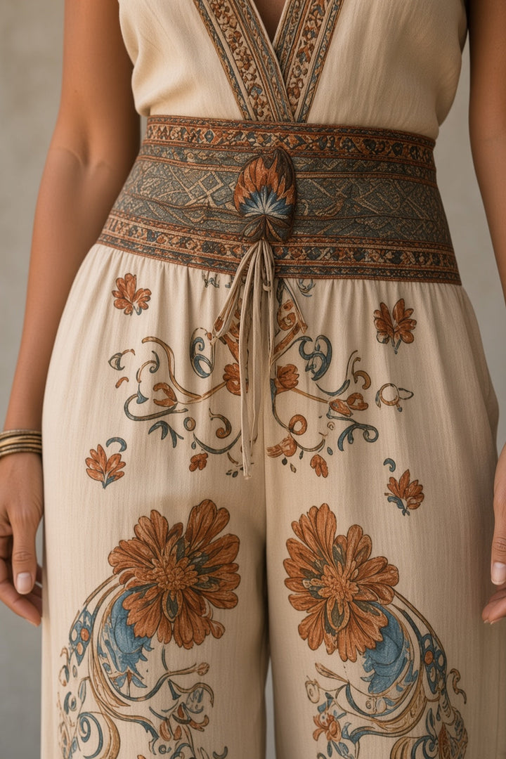 Rosetta | Bohemian Wide-Leg Jumpsuit