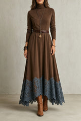 Abigail | Lace-Hem Maxi Dress
