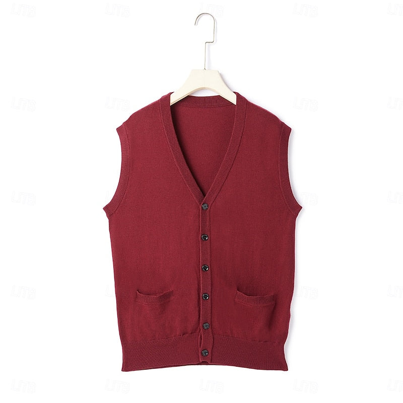 Everett | Christmas Buttoned Sweater Vest