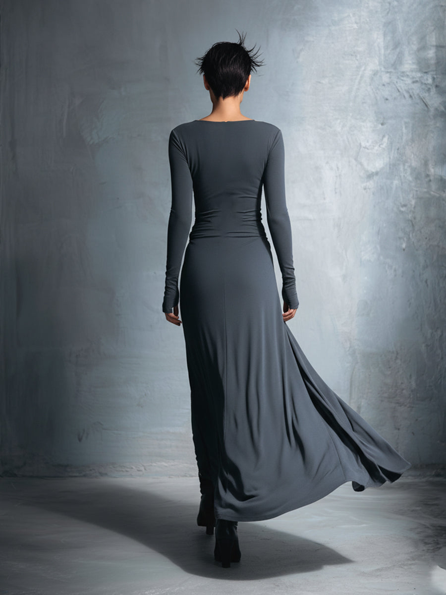 Rosanne | Draped Side-Tie Maxi Dress