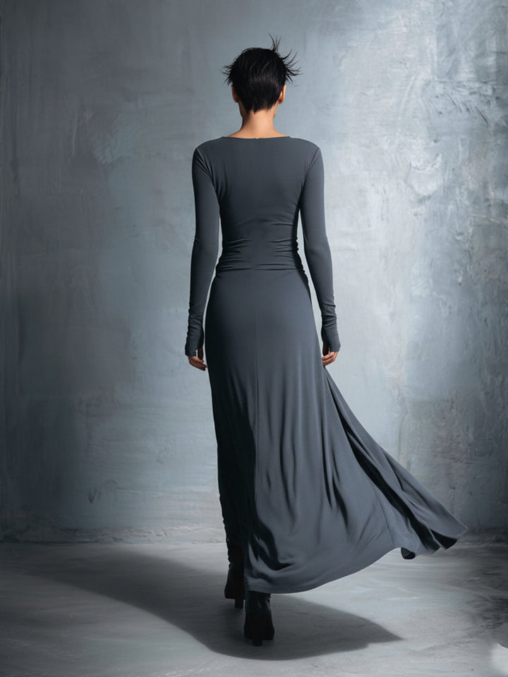 Rosanne | Draped Side-Tie Maxi Dress