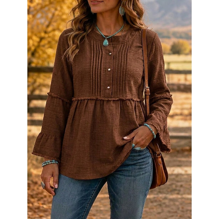Delaney | Pleated Peplum Blouse