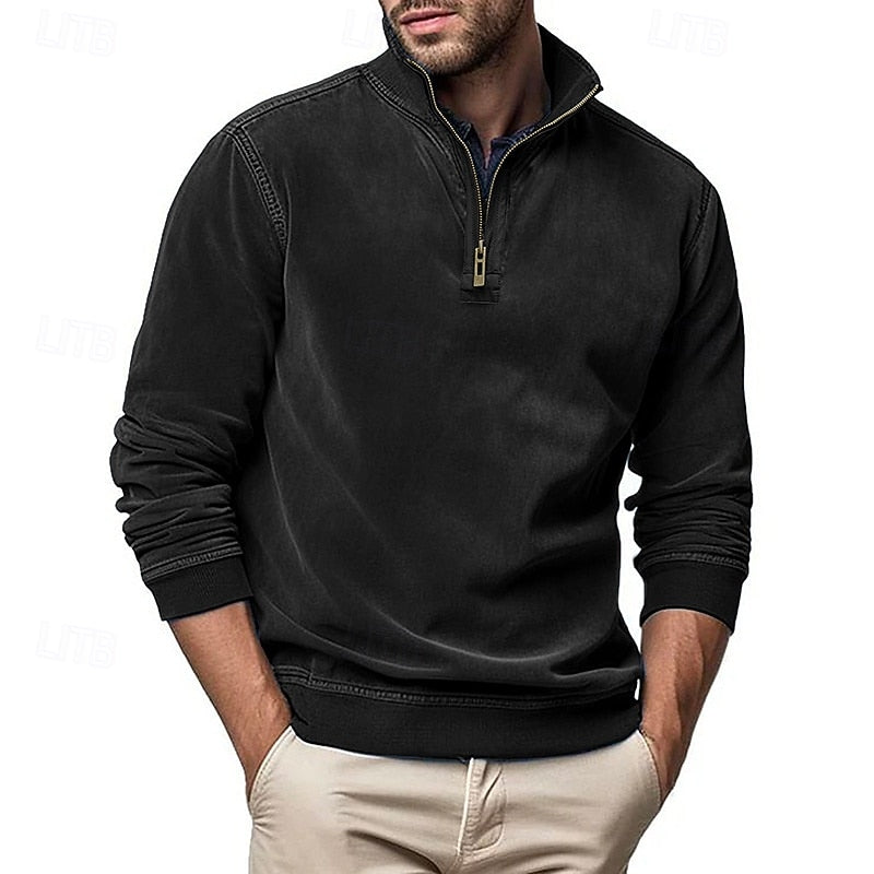 Weston | Washed Quarter-Zip Sweatshirt