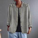 Rachel | Timeless Houndstooth Jacket