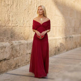 Lucinda | Elegant Off-Shoulder Evening Dress