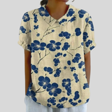 Nadia | Blossom-Print Collared Blouse