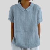 Matilda | Softly Textured Collared Blouse