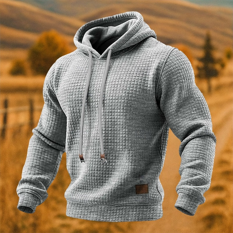 Miles | Textured Waffle Hoodie